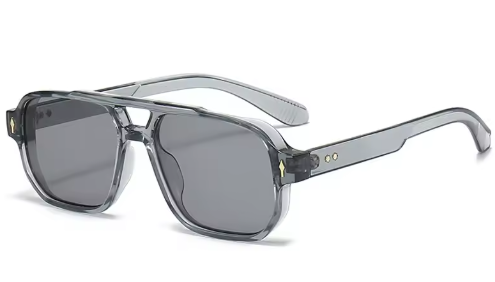 Vintage dubbele bruggen vierkante mannen en vrouwen zonnebril.