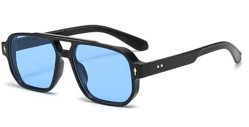 Vintage dubbele bruggen vierkante mannen en vrouwen zonnebril.