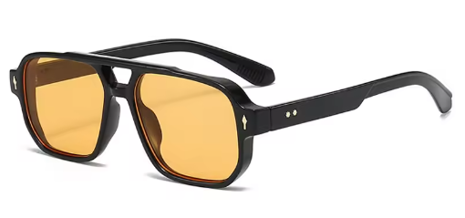 Vintage dubbele bruggen vierkante mannen en vrouwen zonnebril.