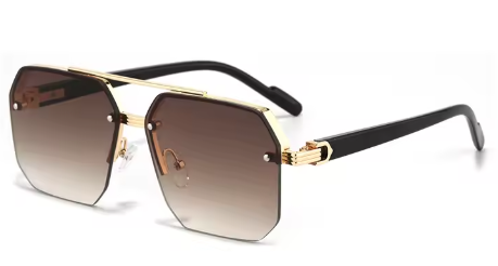 vierkant metalen heren zonnenbril