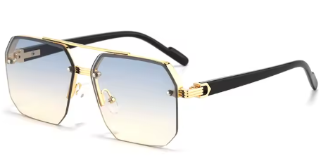 vierkant metalen heren zonnenbril