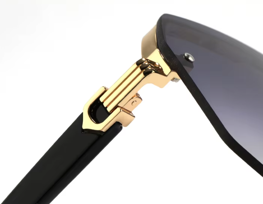 vierkant metalen heren zonnenbril