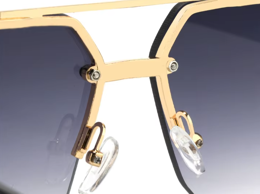 vierkant metalen heren zonnenbril